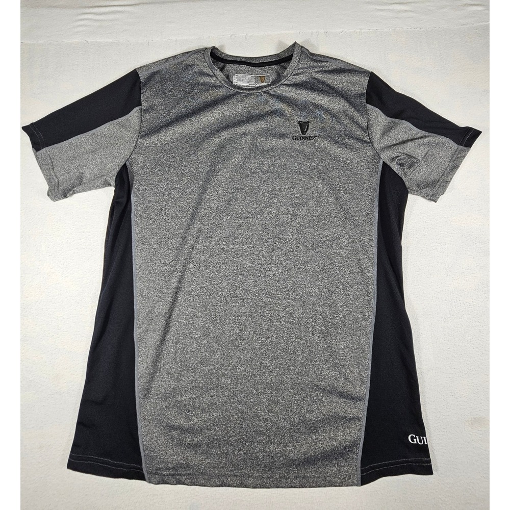Guinness Dry Fit Performance Shirt Mens XL Gray Heathered Short Sleeve Athletic